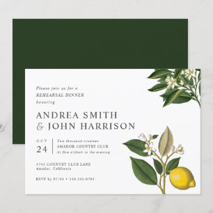 Lemon Blossom   Chic Botanic Probe Dinner Einladung
