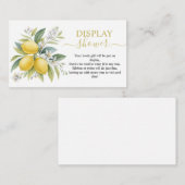 Lemon Blossom Display Showumrandkarte Begleitkarte (Vorne/Hinten)
