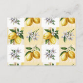 Lemon Blossom Garden Baby Shower Diapper Raffle Begleitkarte (Rückseite)