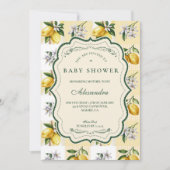 Lemon Blossom Garden Baby Shower Einladung (Vorderseite)