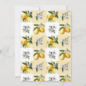 Lemon Blossom Garden Baby Shower Einladung (Rückseite)