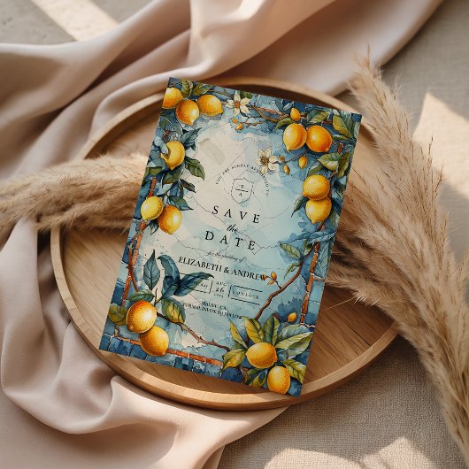 Lemon Blossom Garden Wedding Save The Date