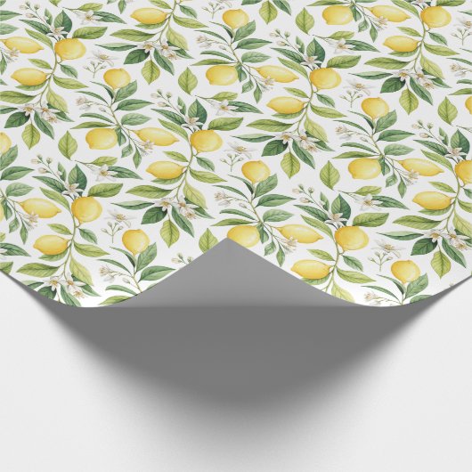 Lemon Blossom Geschenkpapier (Ecke)