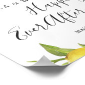Lemon Blossom Greenerenerity Wedding Willkommensze Poster (Ecke)