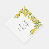 Lemon Blossom Greenerity Wedding Serviette (Ecke)