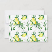 Lemon Blossom Greenery RSVP Card mit Wahlmöglichke Karte (Rückseite)