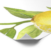 Lemon Blossom Grüne Probe Abendessen Zeichen Poster (Ecke)