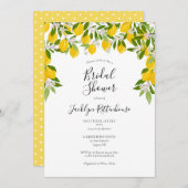 Lemon Blossom Grüne Wasserfarben Brautparty Einladung (Vorne/Hinten)