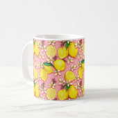 Lemon Blossom Muster Pink Tasse (Vorderseite Links)