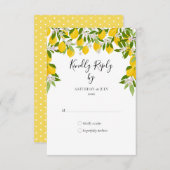 Lemon Blosssom Grüne UAWG RSVP Karte (Vorne/Hinten)