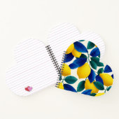 Lemon & Blue Blätter Vibranntes Farbmuster Notizblock (Innenseite)