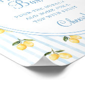 Lemon Blue Bow Italian Mimosa Bar Poster (Ecke)