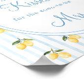 Lemon Blue Bow Italienisch Guess wie viele Kisse Poster (Ecke)