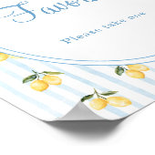Lemon Blue Bow Italienische Favoriten Poster (Ecke)