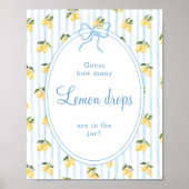 Lemon Blue Bow Italienische Schätzung wie viele Le Poster (Vorne)