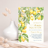 Lemon Blue Brautparty Einladung