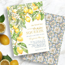 Lemon Blue Brautparty Einladung
