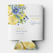 Lemon Blue Floral Citrus Brautparty Dosenkühler (Rückseite)
