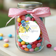 Lemon Blue Floral Citrus Brautparty