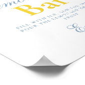 Lemon Blue Floral Citrus Lemonad Bar Sign Poster (Ecke)