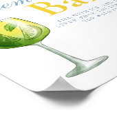 Lemon Blue Floral Citrus Lemonad Bar Sign Poster (Ecke)