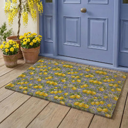 Lemon Blue French Country Watercolor Tile