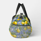 Lemon Blue French Country Watercolor Tile Duffle Bag (Rechts)