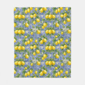 Lemon Blue French Country Watercolor Tile  Fleecedecke (Vorderseite)