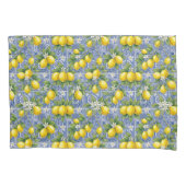 Lemon Blue French Country Watercolor Tile Kissenbezug (Vorderseite)