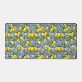 Lemon Blue French Country Watercolor Tile Schreibtischunterlage (Vorderseite)
