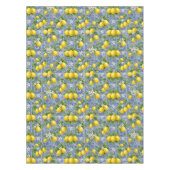 Lemon Blue French Country Watercolor Tile  Tischdecke (Vorderseite)