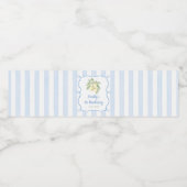 Lemon Blue Geburtstag Wasserflaschenetikett (Einzelnes Label)