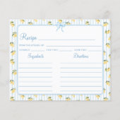 Lemon Blue Italia Brautparty Rezept Karte (Vorderseite)