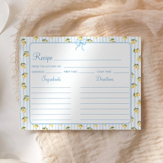 Lemon Blue Italia Brautparty Rezept Karte