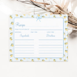 Lemon Blue Italia Brautparty Rezept Karte