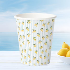 Lemon Blue Italian Brautparty Pappbecher