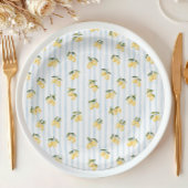 Lemon Blue Italian Brautparty Pappteller