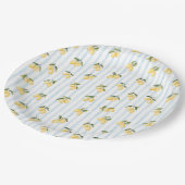 Lemon Blue Italian Brautparty Pappteller (Schrägansicht)