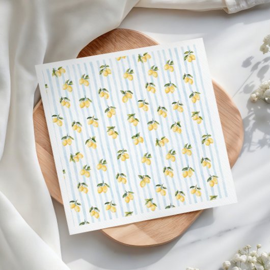 Lemon Blue Italian Brautparty Serviette