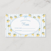 Lemon Blue Italian Guess wie viele Kisses Begleitkarte (Vorderseite)