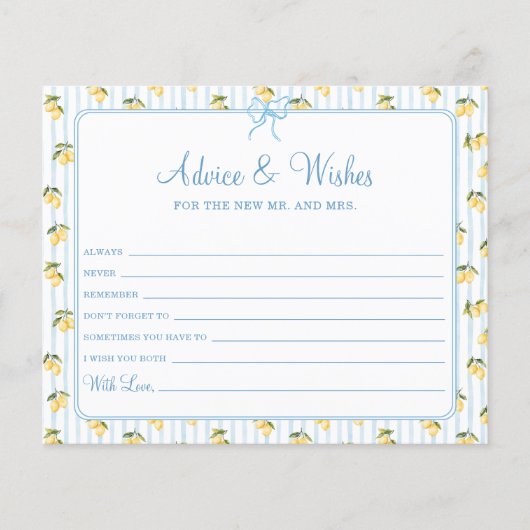 Lemon Blue Italienisches Brautparty Beratung und W (Vorderseite)