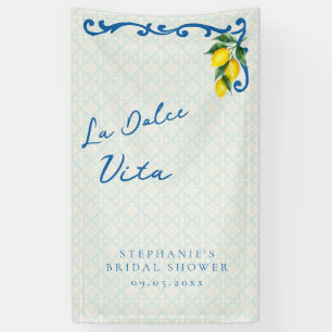 Lemon Blue La Dolce Vita Inspiriert Bridal Banner