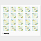 Lemon Blue Main Squeeze Brautparty Quadratischer Aufkleber (Blatt)