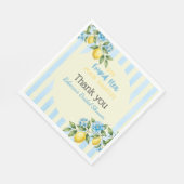 Lemon Blue Main Squeeze Brautparty Serviette (Ecke)