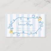 Lemon Blue Mediterrane Wie viele Zitronentropfen Begleitkarte (Vorderseite)