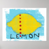 Lemon Blue Poster Wall Art (Vorne)