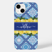 Lemon Blue Tile Case-Mate iPhone Hülle (Rückseite)