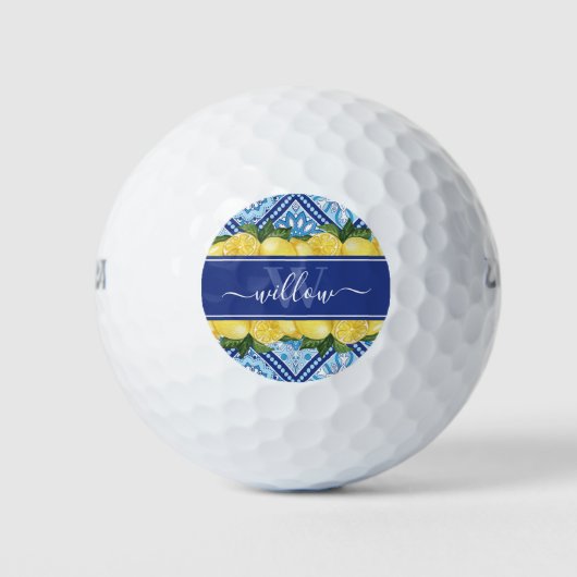 Lemon Blue Tile Golfball (Vorderseite)