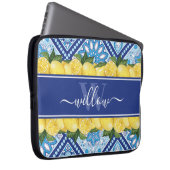 Lemon Blue Tile Laptopschutzhülle (Vorne Rechts)
