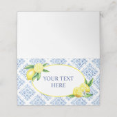 Lemon Blue Tile Platzkarte (Außenseite Aufgefaltet)